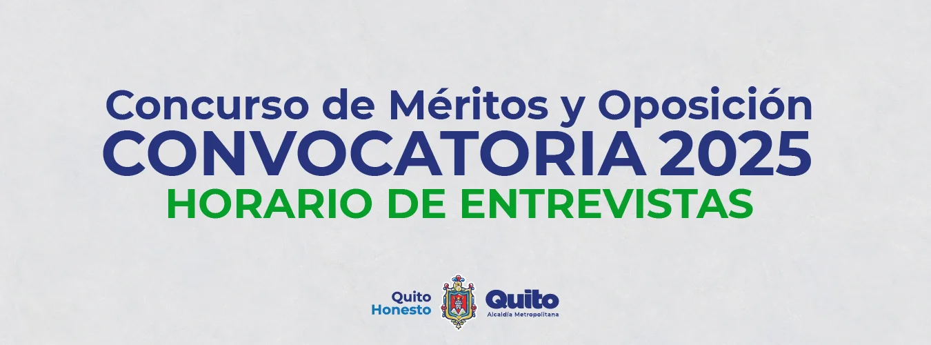 Concurso de Méritos y Oposición: Convocatoria 2025. Horario de Entrevistas.